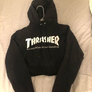 cropped thrasher sweater